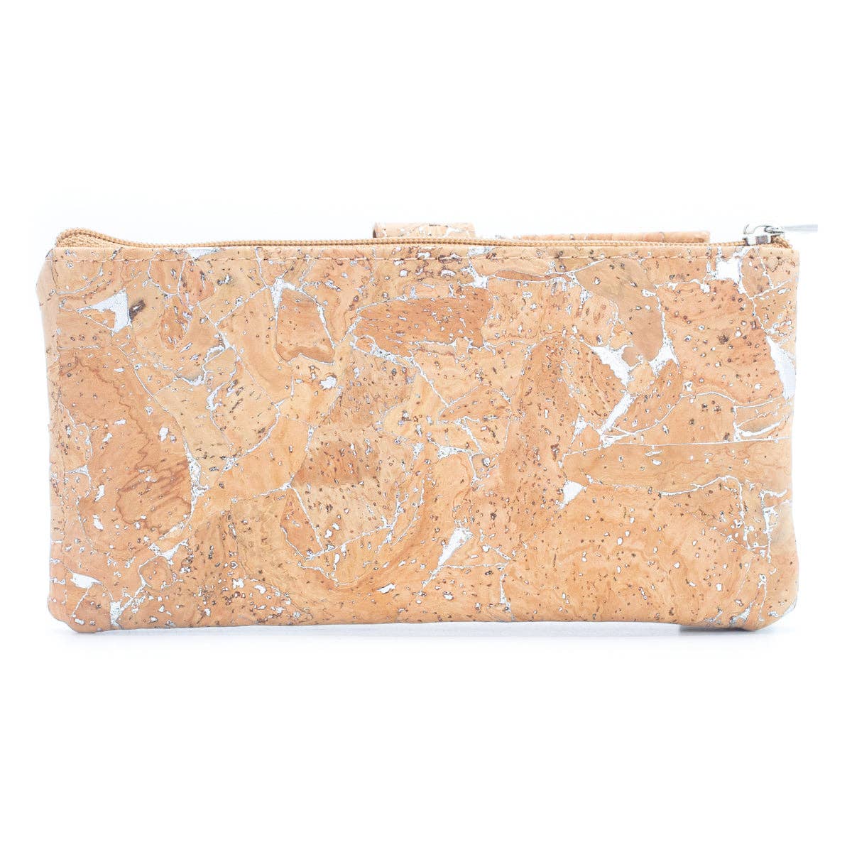 Meninas Bonitas Cork - Wholesale Wallet - Women's - Gold and silver cork Slim card snap long wallet BAG-22341