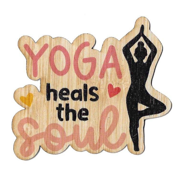 Bamboo Wood Stickers - Wholesale Sticker - Yoga geneest de ziel0