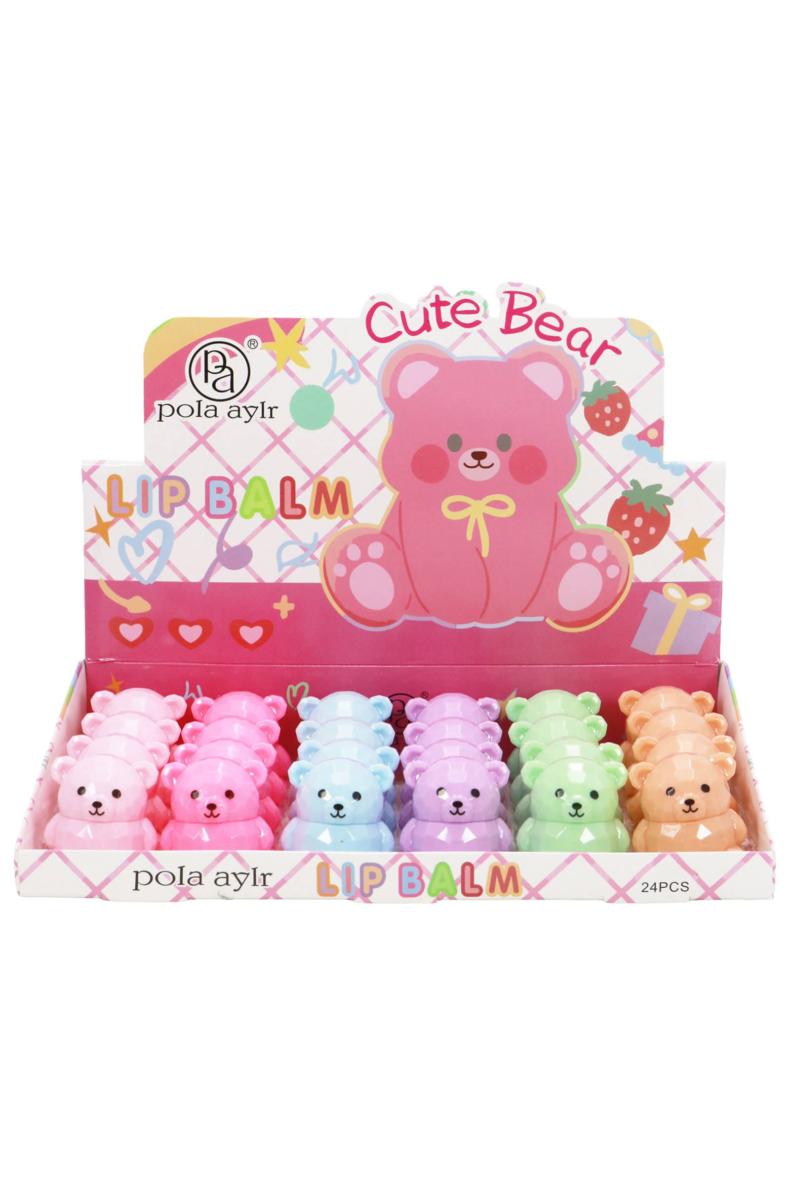 Cap Zone – wholesale Lip Balm – Teddy Bear Moisturizing Lip Balm Collection5