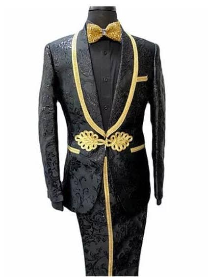 Black And Gold Tuxedo for wholesale by Alberto Nardoni