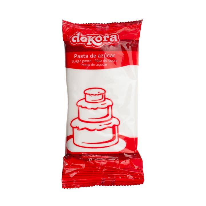 Pâte à sucre blanche sans gluten 250 g pour la vente par dekora