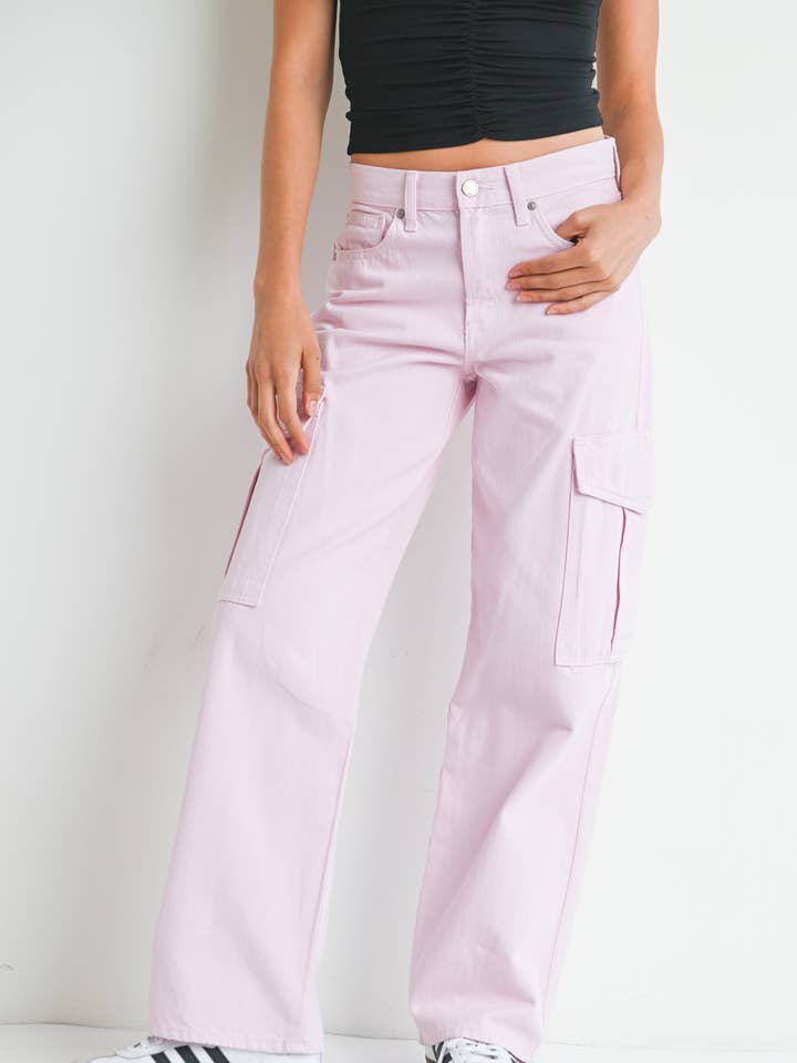 DP681N - LAVENDER - Cargojeans voor wholesale door JBD