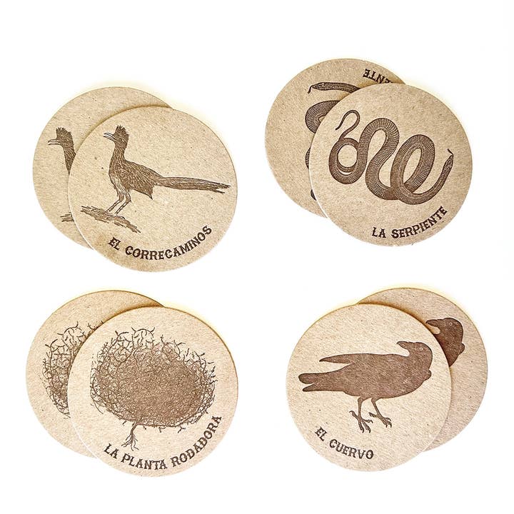 Onderzetters met westers thema voor wholesale door Gift Horse Handmade