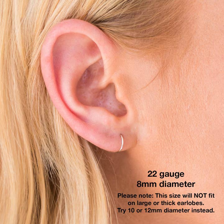 Sunlight Silver Jewelry - Vendita all'ingrosso Orecchini a cerchio - Piccoli orecchini a cerchio in argento Sterling 925 massiccio4