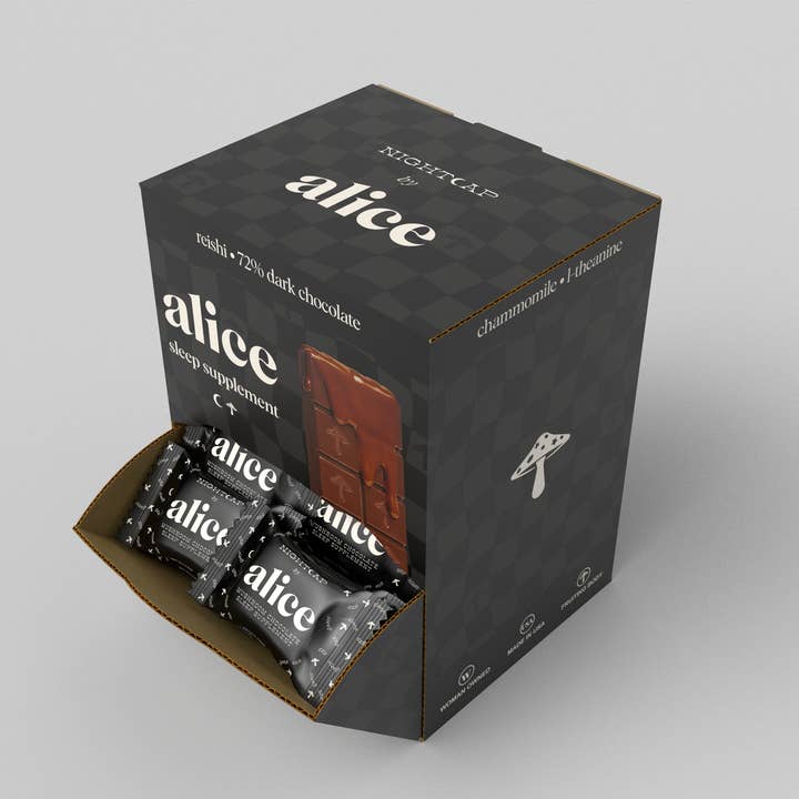 Alice Mushrooms - Wholesale Chocolate Bar - Nightcap Singles — mushroom chocolates for deep sleep 3