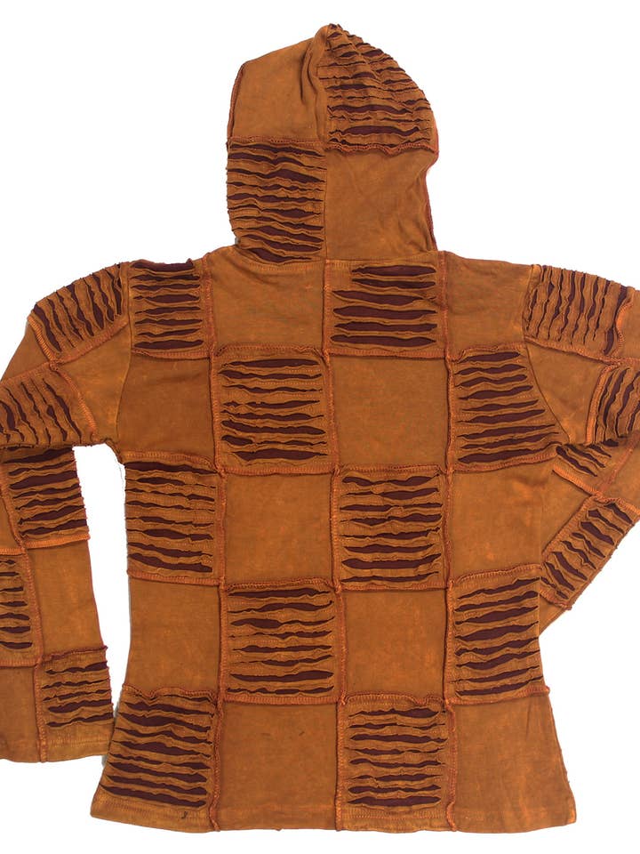 Lungta Imports - Wholesale Hoodie - Dames - Vintage Boheemse hippie-jas met capuchon voor dames, Nepal8