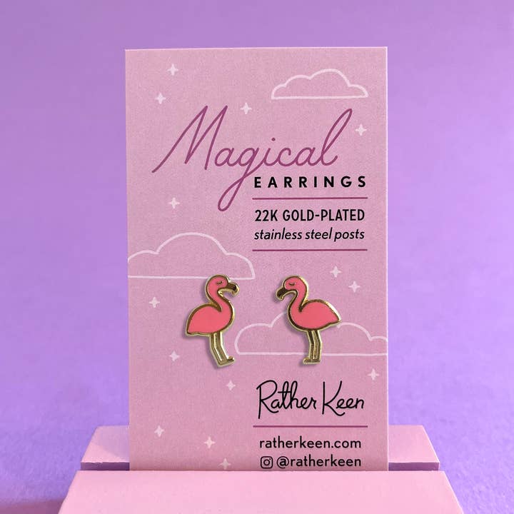 Flamingo øreringe - Florida øreringe for engroshandel hos Rather Keen