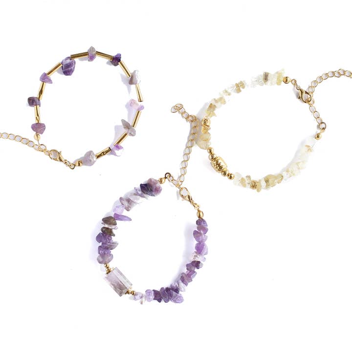 MIKE & Co. NEW YORK - Wholesale Jewelry Set - Women Gold-Plated Boho Bracelet Set 3Pcs