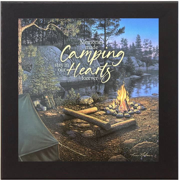 Summer Snow Art - Wholesale Art Print - Memories Made Camping by artist Kim Norlien Art