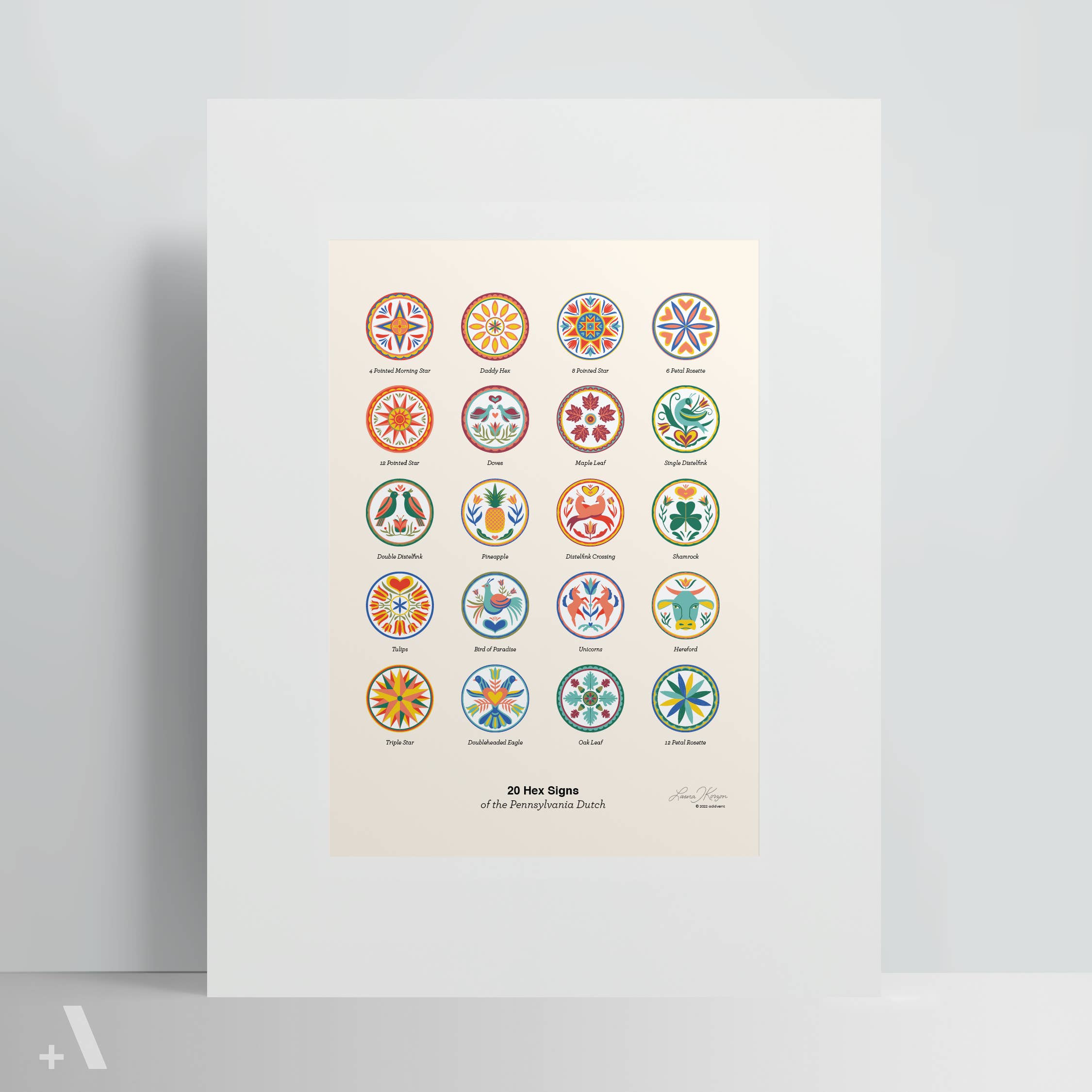 Addvent - Wholesale Art Print - Pennsylvania Dutch Hex Signs / Poster Art Print1
