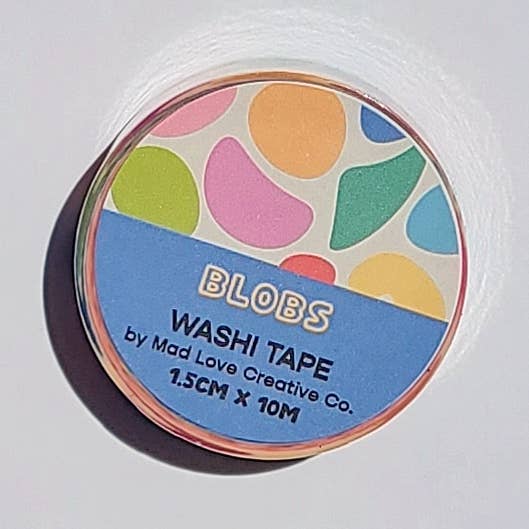 Blobs Washi Tape for wholesale by Mad Love Creative Co.