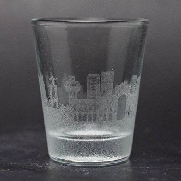 Gafas de chupito Skyline de Lisboa, Portugal, gafas de chupito grabadas de 2 onzas para venta al por mayor de Urban & Etched