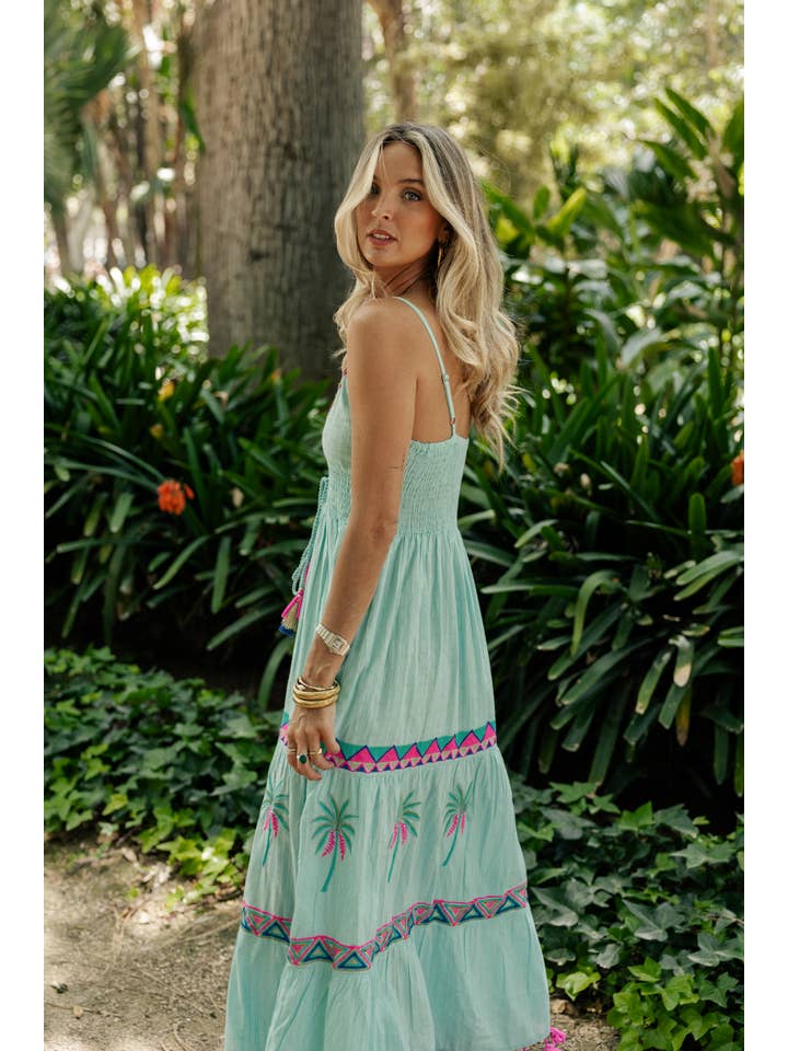 Piti Cuiti - Wholesale Dress - Women's - SASHA AQUA LONG DRESS