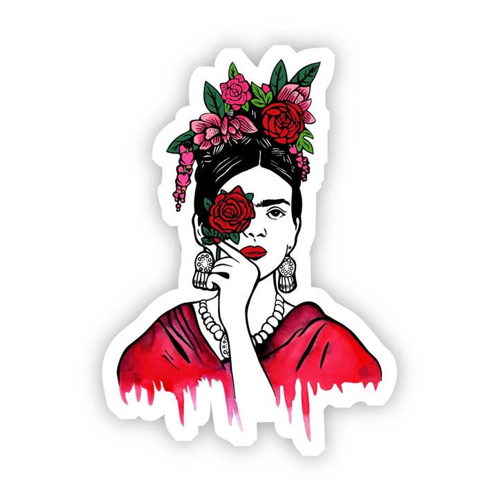 Big Moods - Wholesale Sticker - Frida Kahlo - Roses Sticker0
