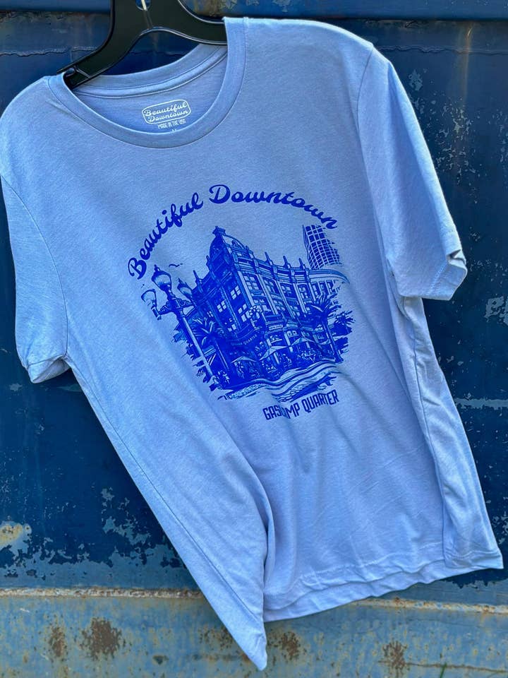 Pacific Blue San Diego Gaslamp Quarter Vintage Tee for wholesale on Faire1