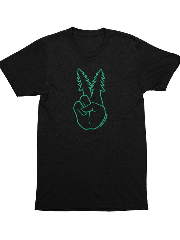 T-shirt Peaceful Forest - Anthracite pour la vente par Forever Northwest