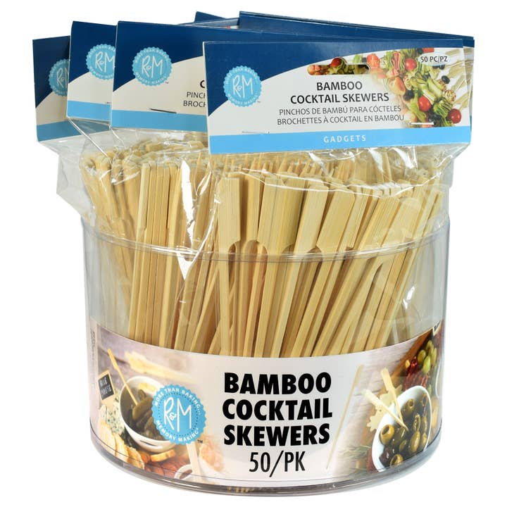 R&M International – Engroshandel Cocktailpind – Bambus Cocktail Spyd 50 Pack spand /12