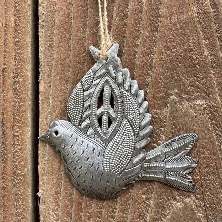 Haiti Fair Trade~ It's Cactus - Wholesale Christmas Decoration - Dove of Peace, Handmade Christmas Ornament, Fair Trade 4"x4"2