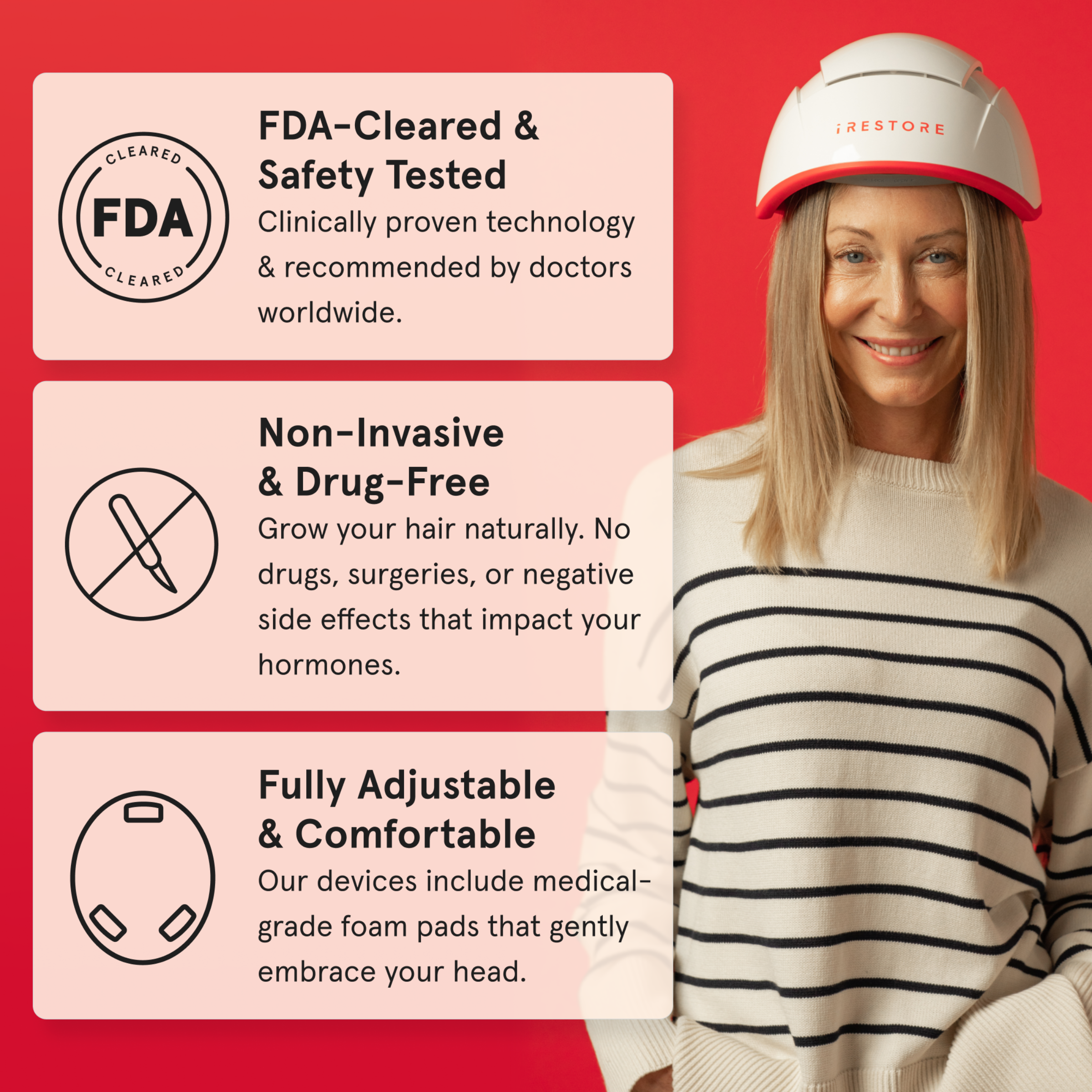 iRESTORE - Wholesale Scalp/Hair Treatment - iRESTORE PRO Laser Red Light Therapy Hair Growth4