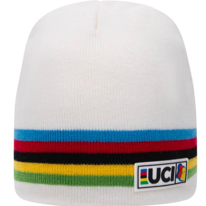 Gorro Arco-Íris Branco UCI por atacado de Big Bobble Hats