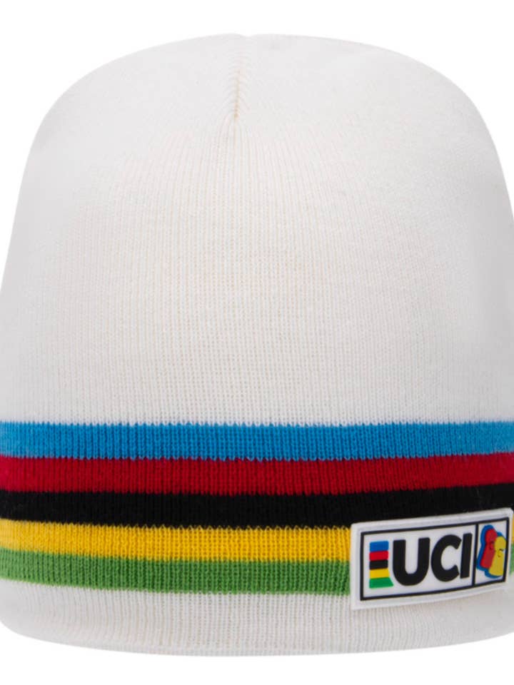 Gorro Arco-Íris Branco UCI por atacado de Big Bobble Hats