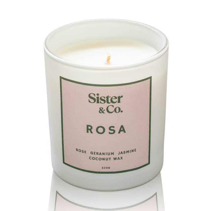 Rosa Refillable Scented Candle for wholesale by Sister & Co.