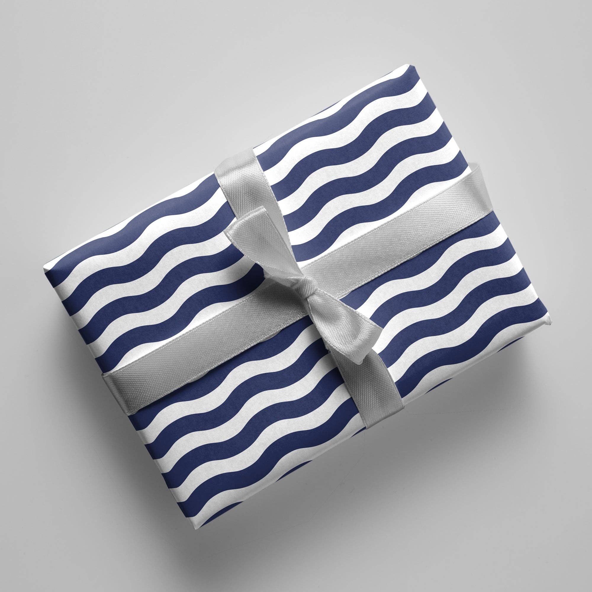 Naturbedacht - Wholesale Flat Wrap - Wrapping paper - wavy stripes - No. 2272