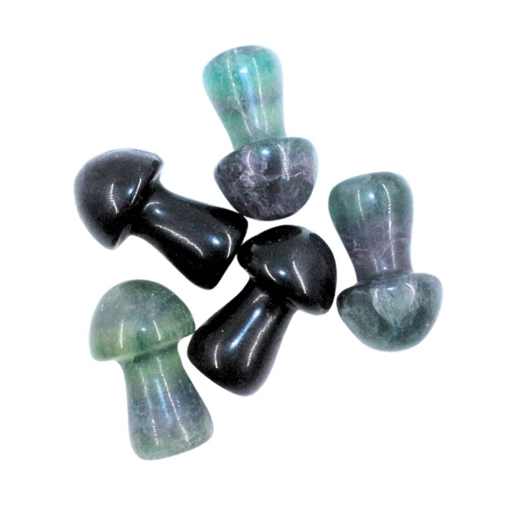 Earths Elements Wholesale - Wholesale Spiritual Stone/Crystal - Crystal Mushroom - Fluorite Medium0