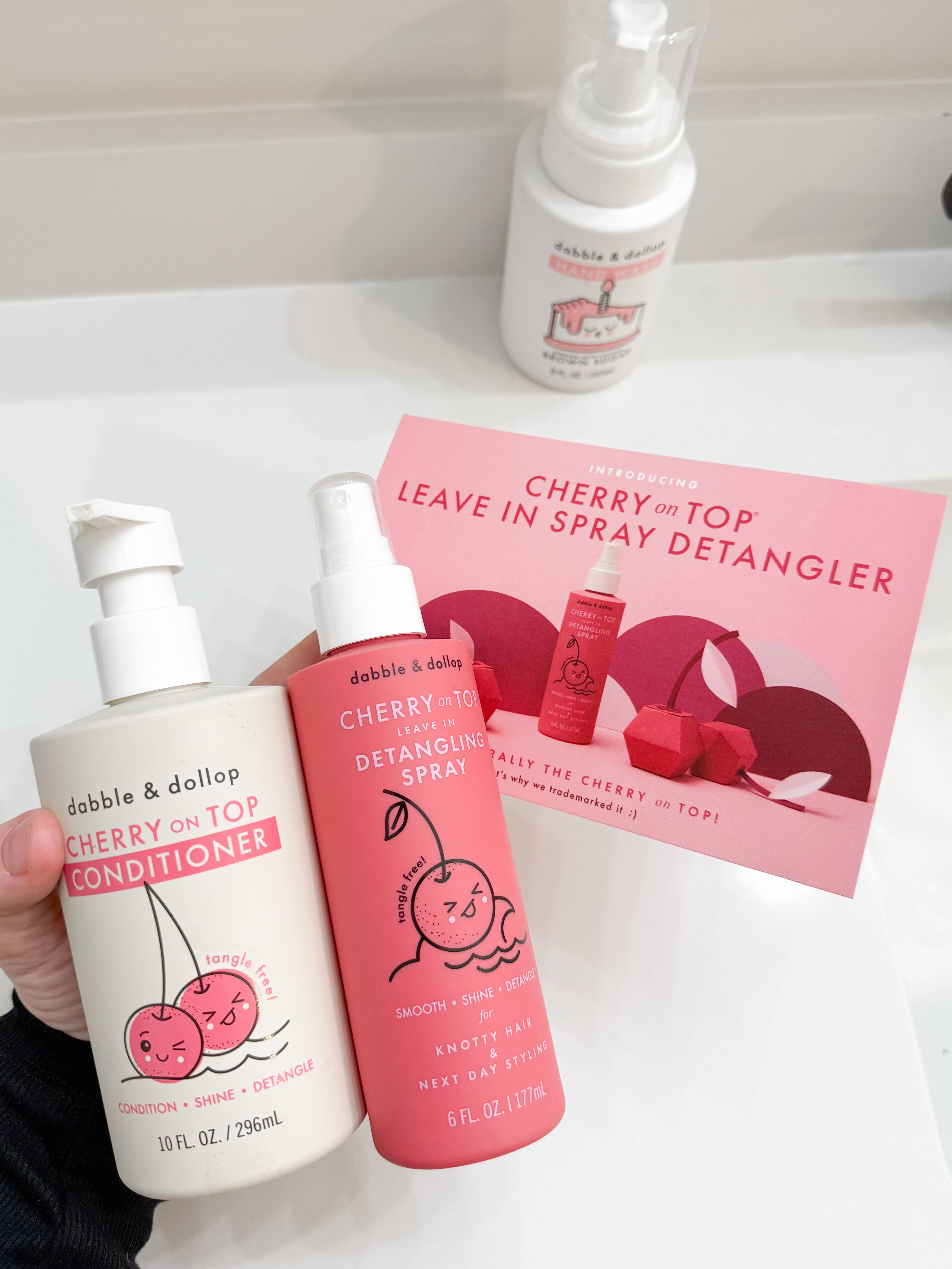 Dabble & Dollop® - Wholesale Hair Tamer - Kids & Baby - Cherry on Top® Hair Detangling & Conditioning Spray7