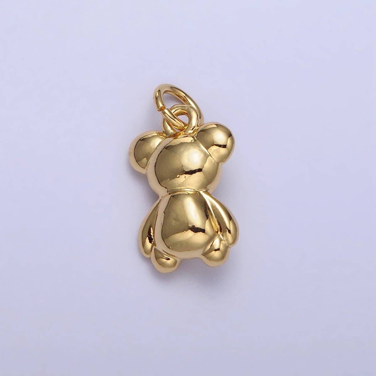 Aim Eternal - Wholesale Individual Charm/Pendant - Gold Teddy Bear Animal Minimalist Mini Add-On Charm | AC2151