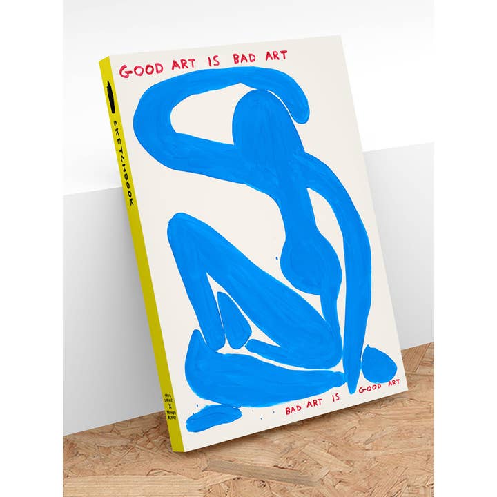 David Shrigley x Brainbox Candy – Engroshandel Skitsebog/skitseblok – Shrigley Art Sketchbook - Sjov gave - God kunst er dårlig kunst
