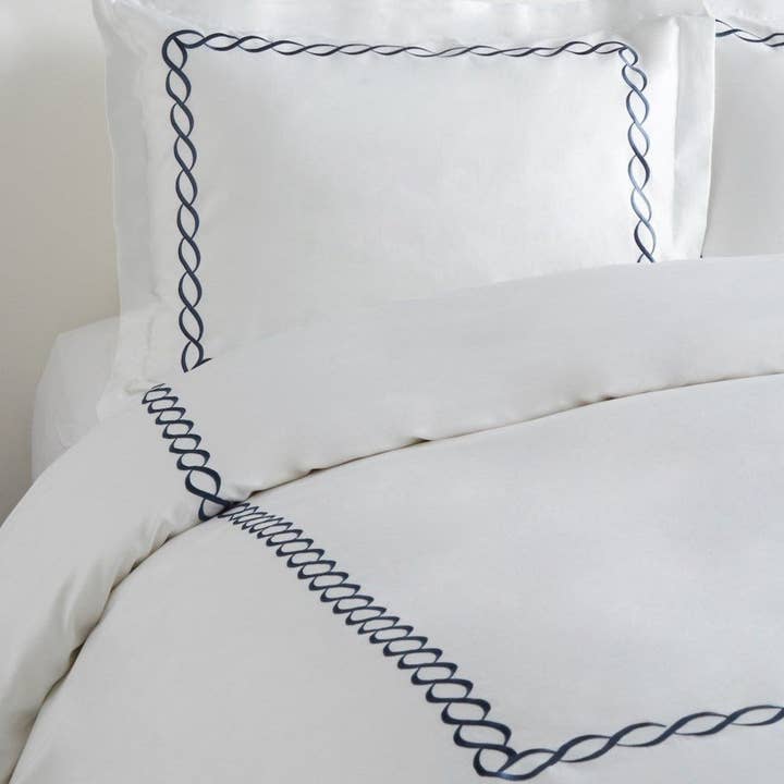 600 Thread Count Rope Embroidered Duvet Cover Set for wholesale by Mélange Home
