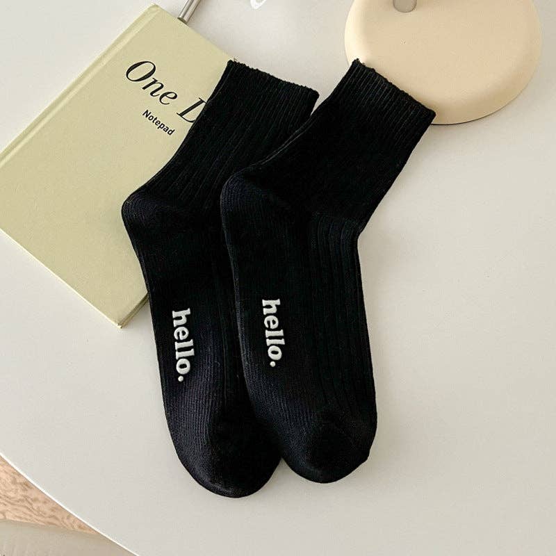 Dipped Shop - Wholesale Socks - Women's - Candy Color Simple Letter Soft Socks DP25A4520