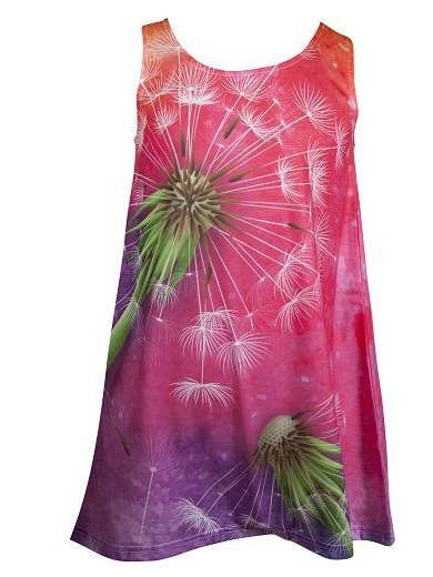Dandelion Days - Vestido de flor rosa por atacado de Deezo kids