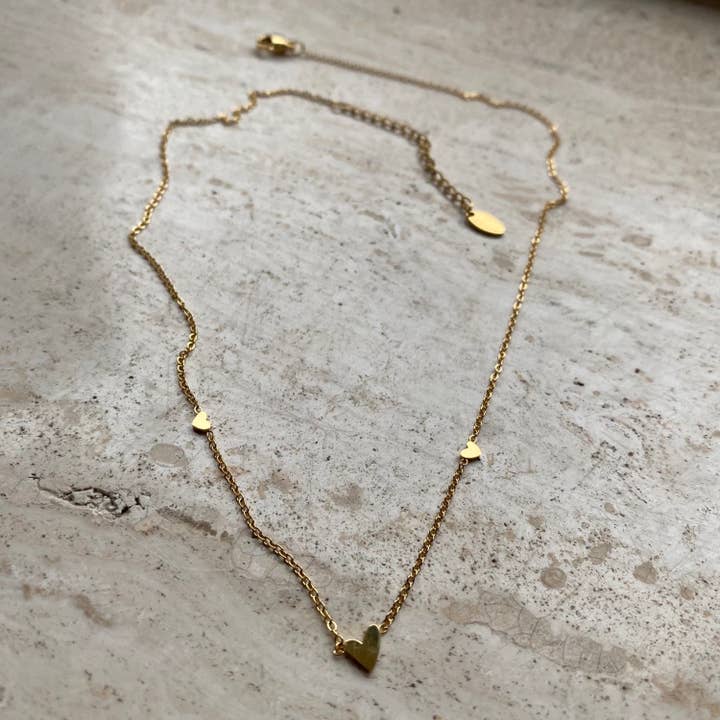 TINY LOVE NECKLACE - GOLD & SILVER voor wholesale door ROCKY ROSA