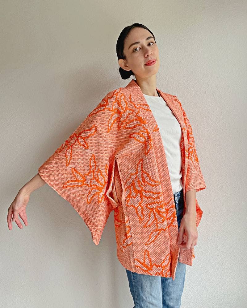 KimonoZen - Wholesale Kimono - Women's - Wrap & Wander Haori Kimono Jacket with Stole4
