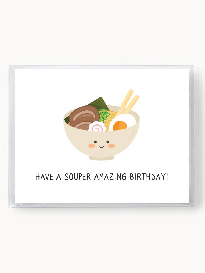 Hope Your Birthday is Souper! Cards | Boxed Set of 6 for wholesale by Tickle Me Lavender