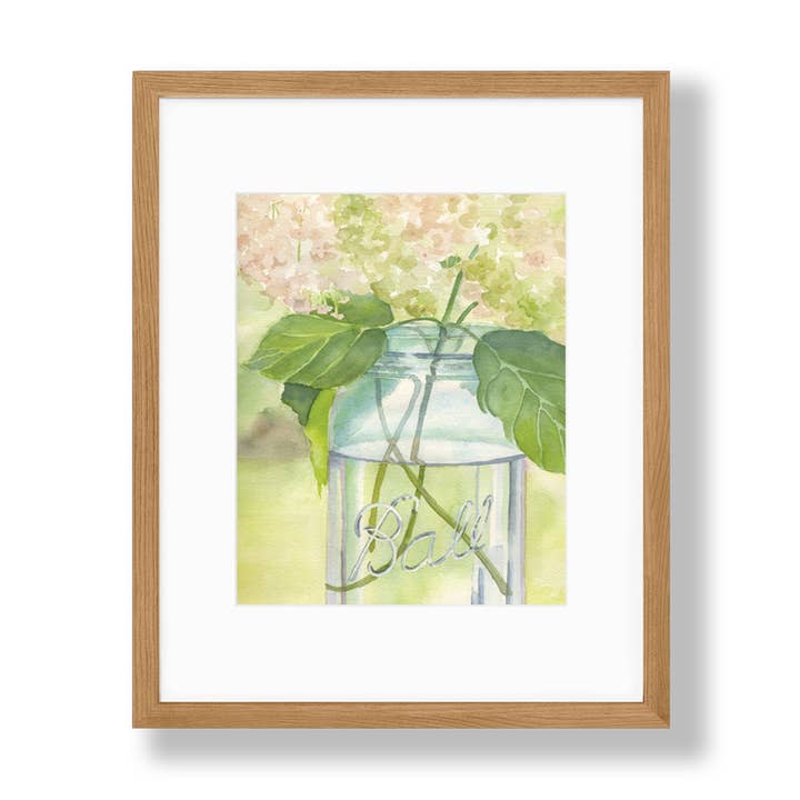 Annabelle Hydrangea Art Print for wholesale by Kathryn Voss Design