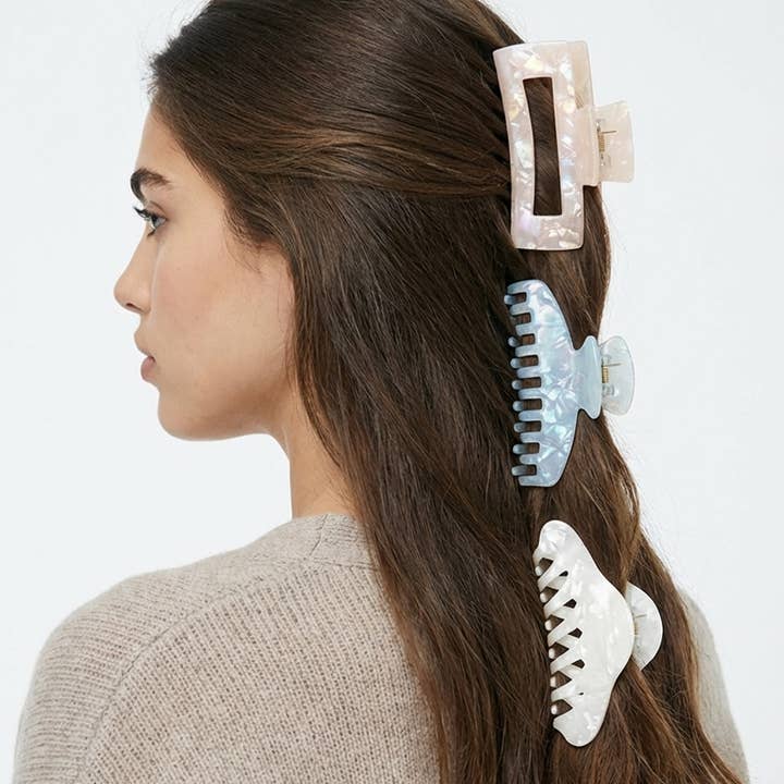 Set di Fermagli per Capelli Rettangolari in Acetato Assortiti per la vendita all'ingrosso da parte di Anarchy Street