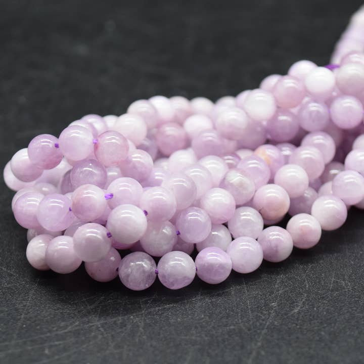 Oriental Direct Craft Supplies - Wholesale Beads - Grade A Natural Kunzite Gemstone Round Beads1