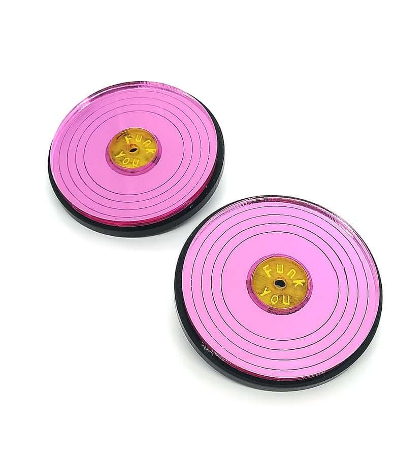 Funk Da Queen - Wholesale Stud/Post Earrings - Vinyl | Earrings1