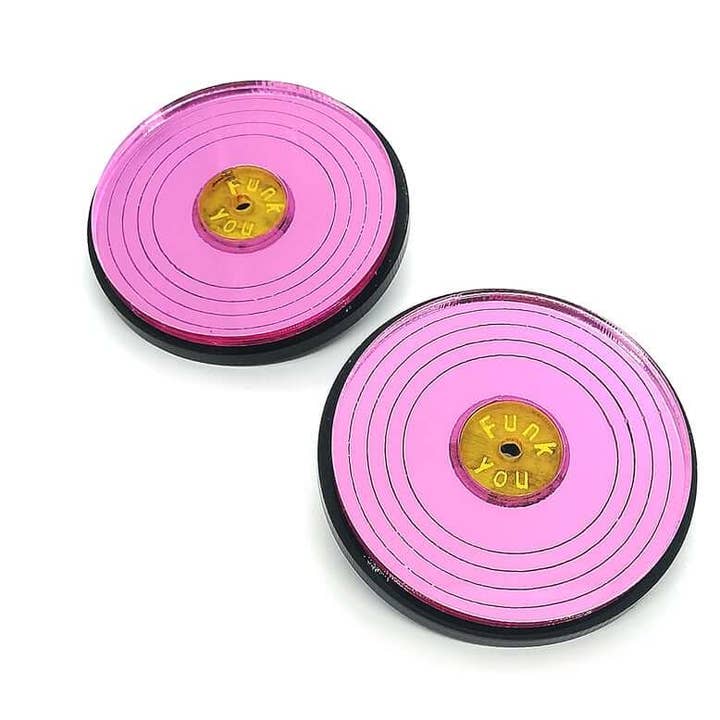 Funk Da Queen - Wholesale Stud/Post Earrings - Vinyl | Earrings1