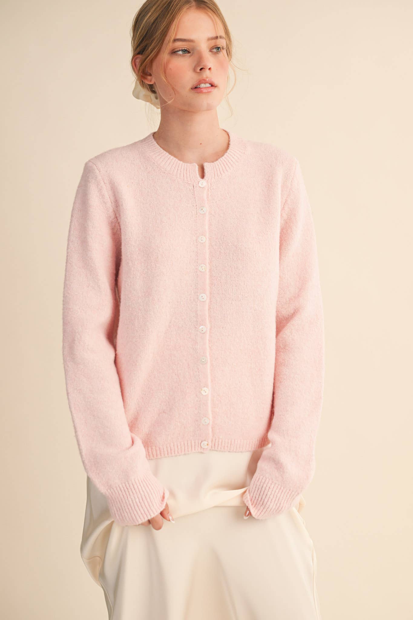 &MERCI - Wholesale Cardigan - Women's - MARLED KNIT SWEATER CARDIGAN MSW112487