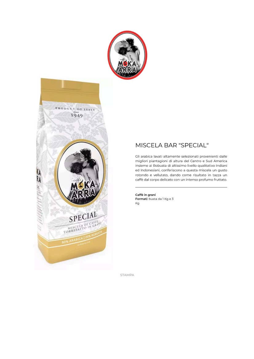 Metina SAS - Wholesale Instant Coffee/Espresso - Moka Arra Special Coffee Bar Blend in 3000 grams2