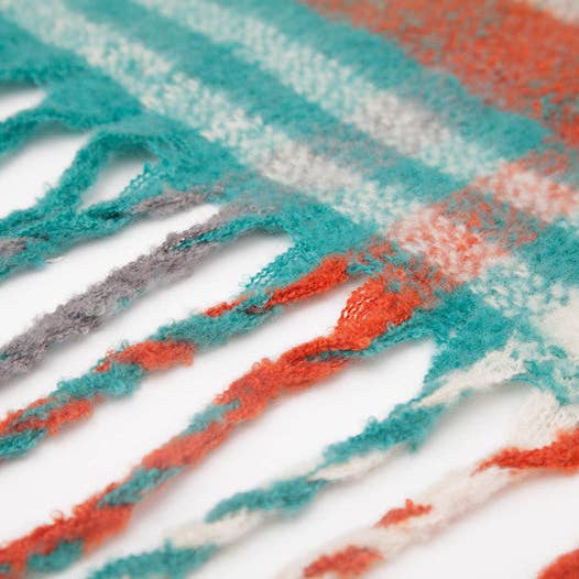 Dipped Shop - Wholesale Scarf - Women's - Tassel Plaid Vintage Scarves DPKS121812