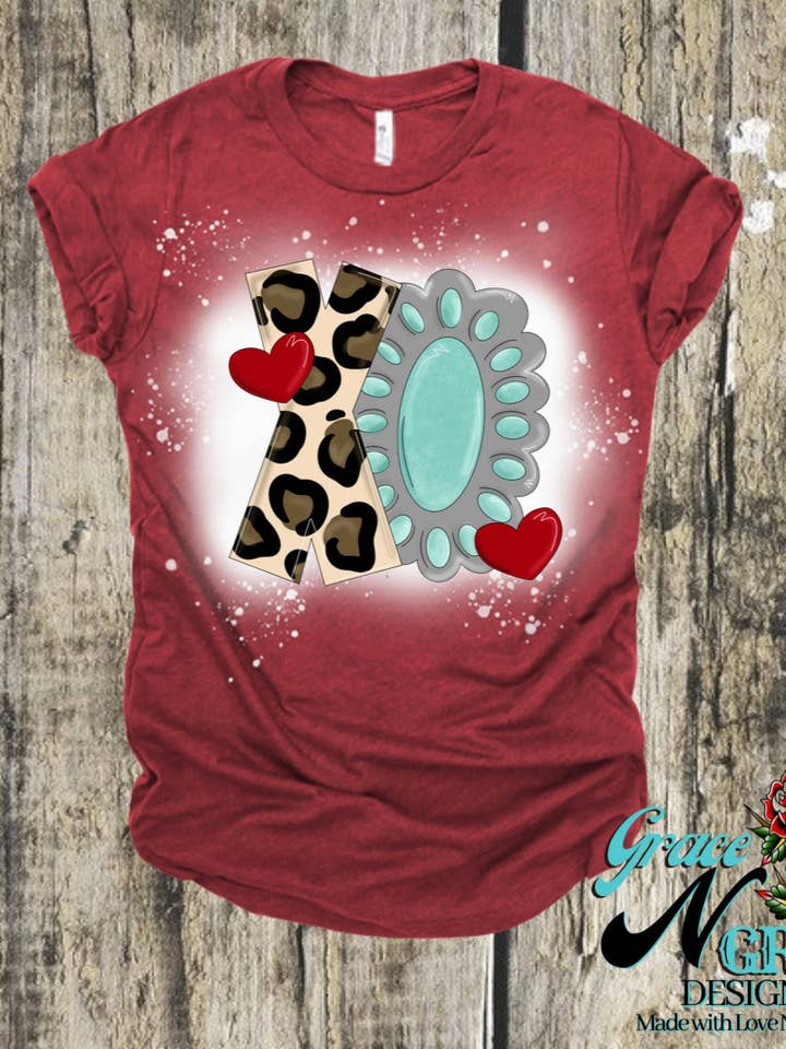 Leopard Print XO for wholesale by Grace N Grit Designs
