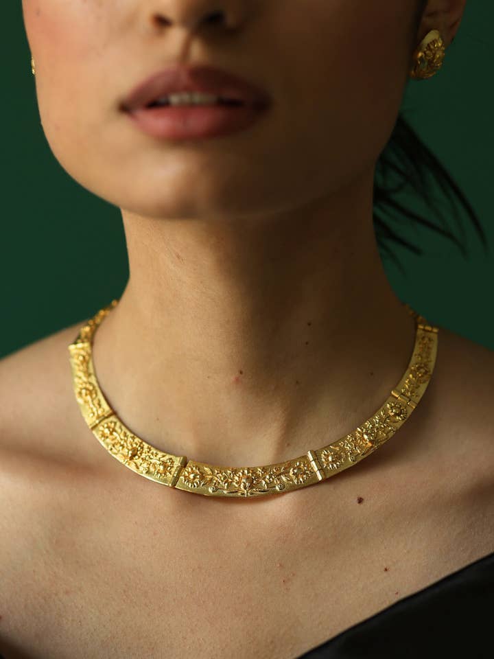 Aureate Collar Necklace for wholesale by Melrosia London