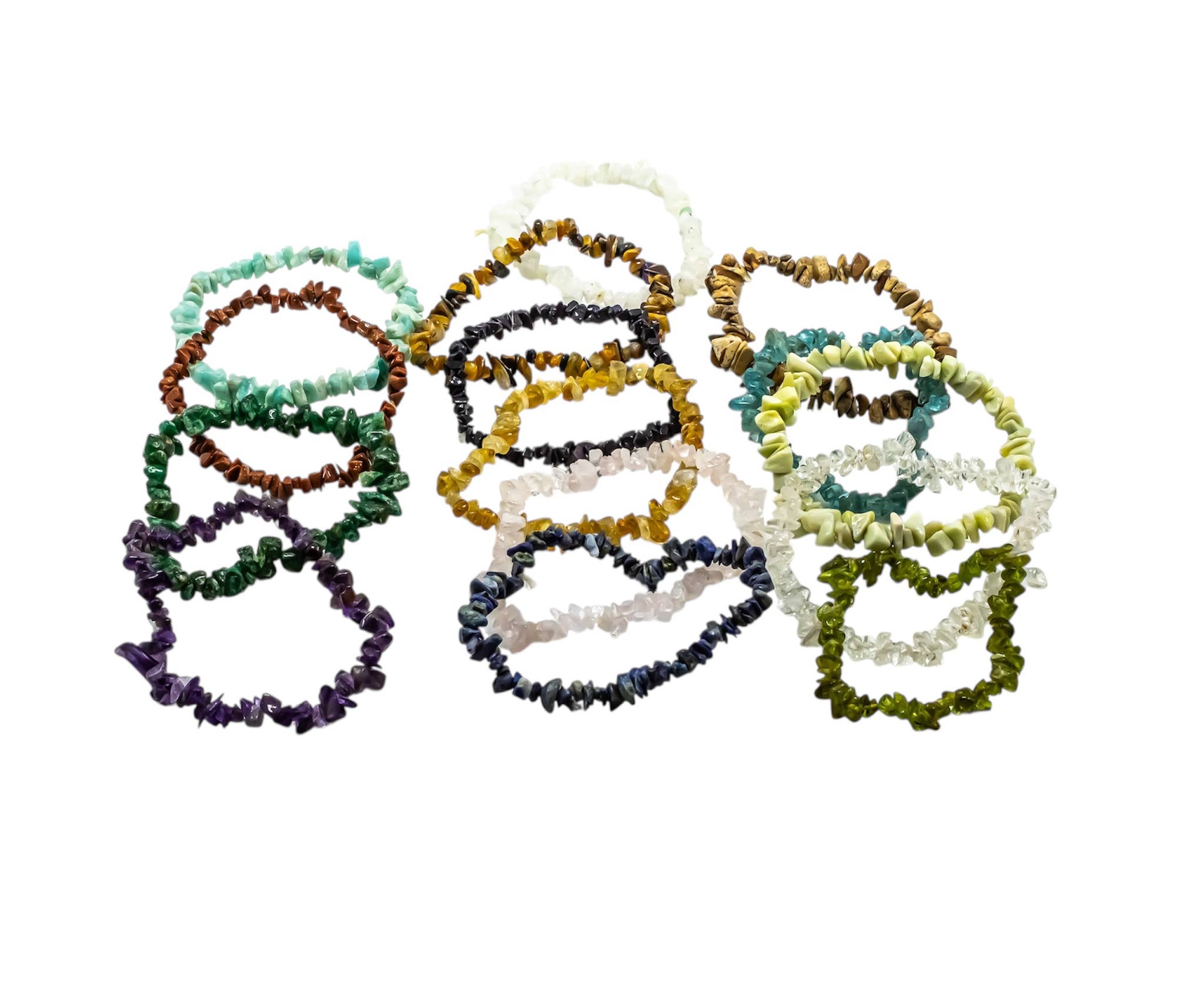 Quasar Gems USA - Wholesale Beaded Bracelet - Chip Bead Stretch Bracelets1