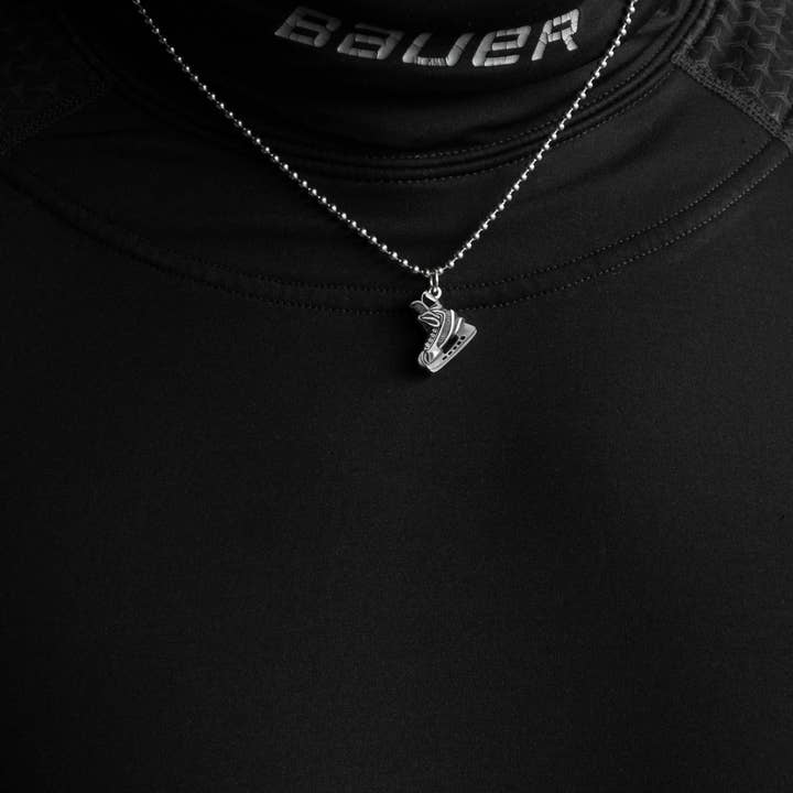 Sterling Silver Hockey Skate Pendant for wholesale by Sambora Jewelry