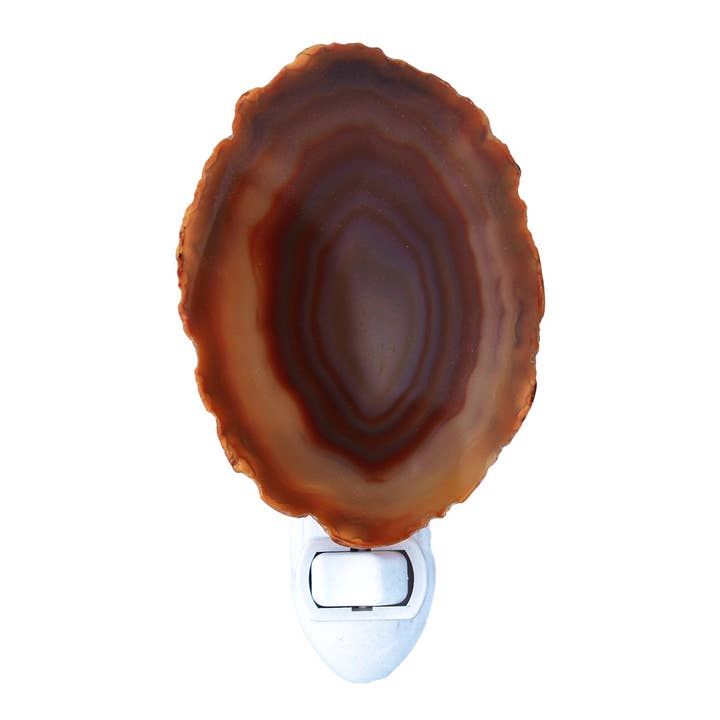 California Seashell Company - Wholesale Night Light - 3"+ Sliced Agate Night Light - Choose from Assorted Colors